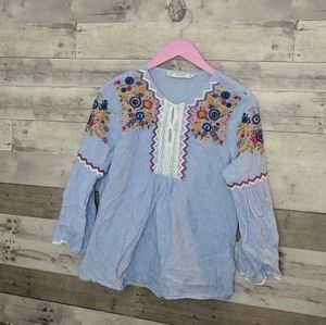 Zara Embroidered Blouse